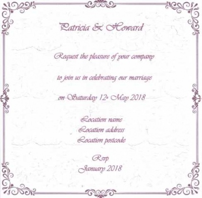 Vintage Lace design  Wedding Invitation