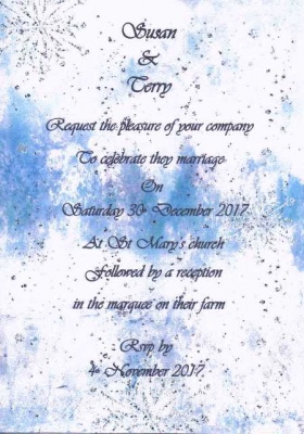 Winter Wonderland Snowflake Wedding Invitation