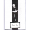 Black and White Thank you Card