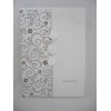 Black and White With White Rose Wedding Invitation