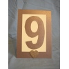 Brown and Cream Table Number