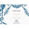  Deep Blue Vintage Garden Wedding Invitation