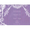 Dusky Purple White Vintage Wedding Invitation