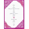 Pink Lace Wedding Invitation