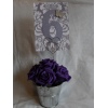 Purple Rose Table Number Holder