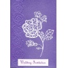 Purple and Ivory Rose Wedding Invitation